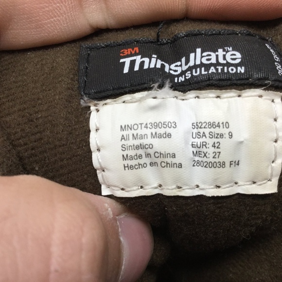 3m Men\'s Thinsulate Lace Up Boots Size 9 Brown main image 4